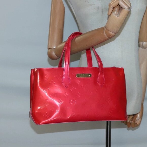 LOUIS VUITTON Vernis Wilshire Boulevard Hand Bag Rose Pop - Picture 1 of 16
